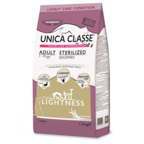 Корм Unica Classe Sterilised Adult Lightness Duck - Уника Классе для взрослых стерилизованных кошек, имеющих склонность к лишнему весу с уткой
